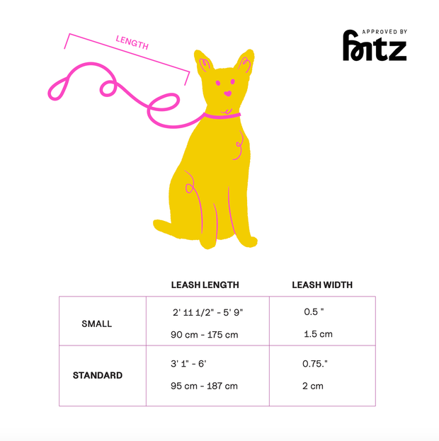 The Fritz Dog Leash | Leash wit Handle | Multi Dog Leash: Orange mango / Small