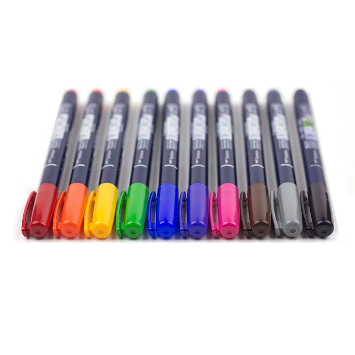 Fudenosuke Colors Calligraphy Brush Pens 10-Pack