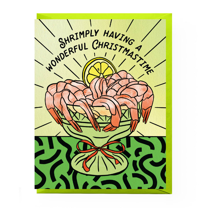Shrimp Cocktail Holiday Card: Single card