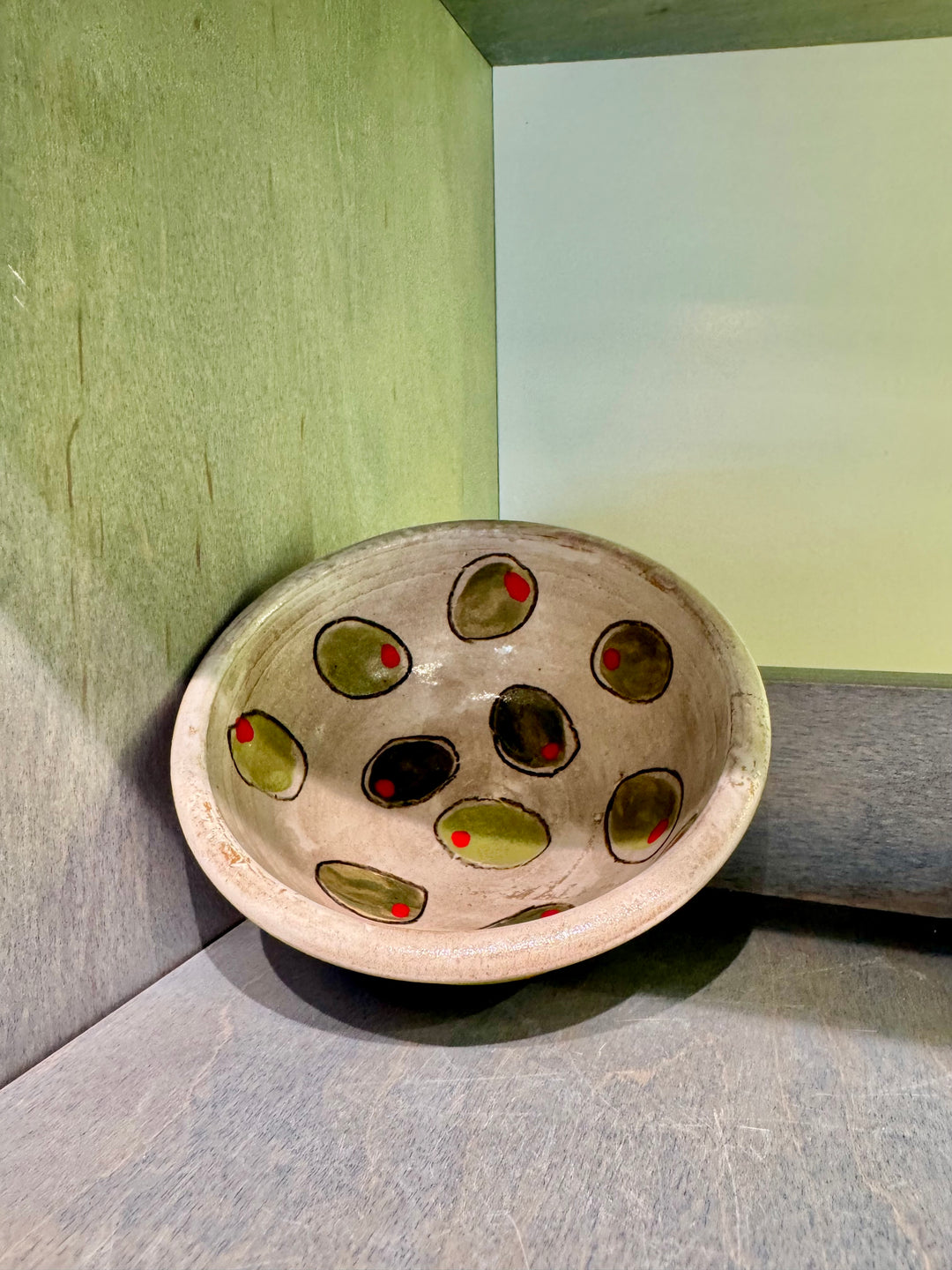 Painted Olive Bowl