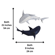 Tiger Sharks 3D PaperCraft Wall Art Origami Model