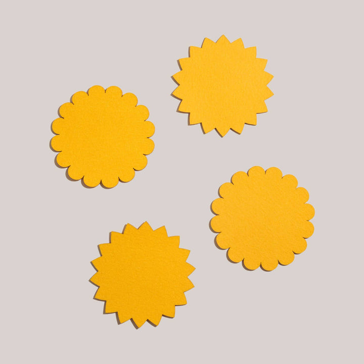Sunburst Felt Coasters | Set of 4