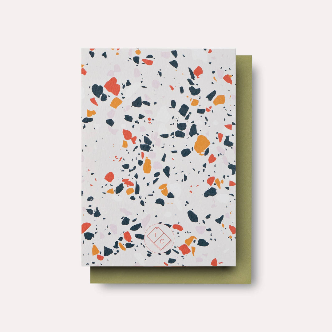 Mustard Terrazzo Card