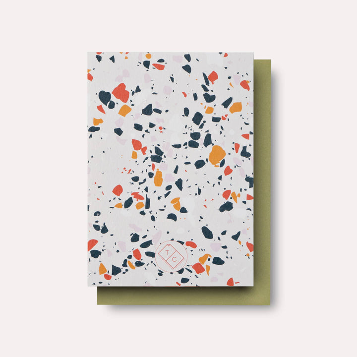Mustard Terrazzo Card