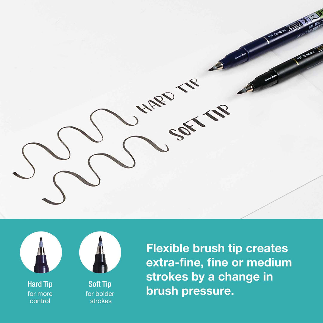 Fudenosuke Calligraphy Brush Pens Set of 2