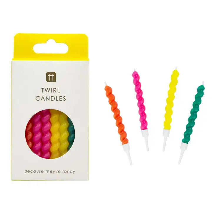 Twisted Rainbow Candles 8 Pack