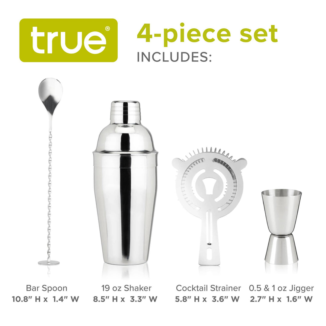 Stainless Steel Barware Set of 4