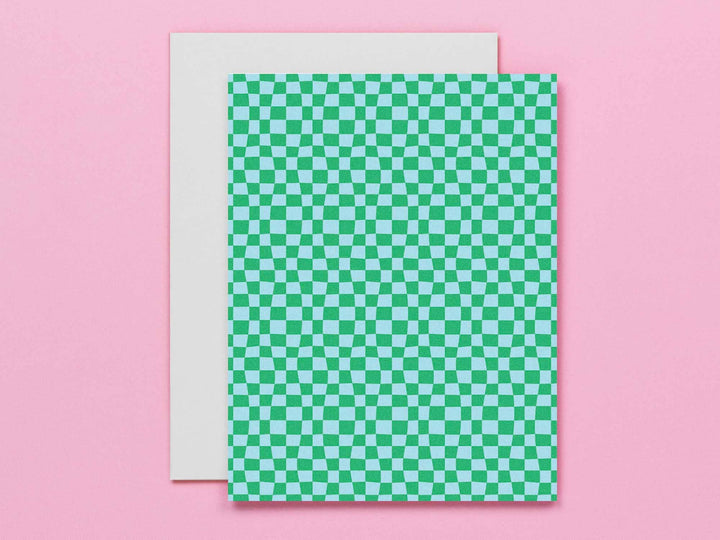 Chunky Checker Blank Pattern Card