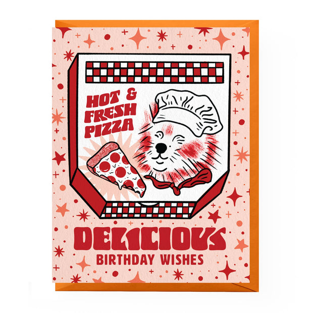 Pizza Birthday Card