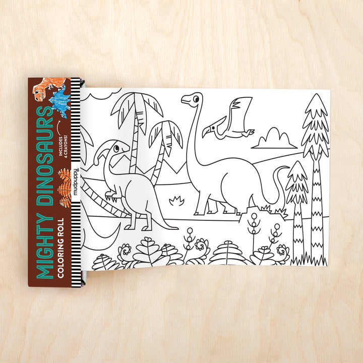 Mighty Dinosaurs Mini Coloring Roll