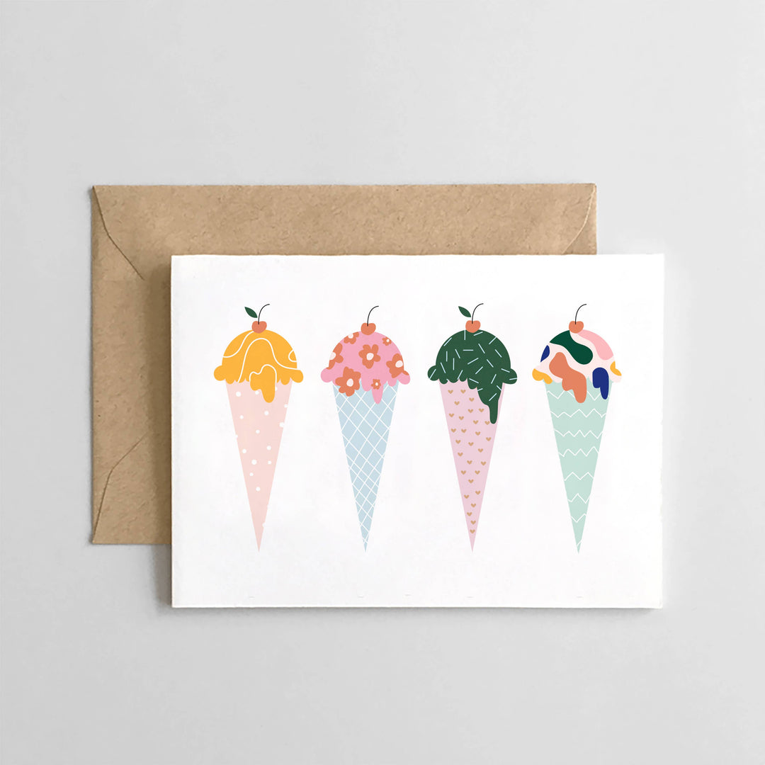 Ice Cream Cones - Mini Boxed Set of 6 Cards