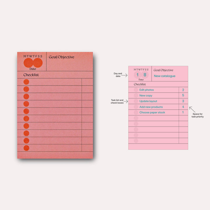 Hinoki Habit Checklist Sticky Notes