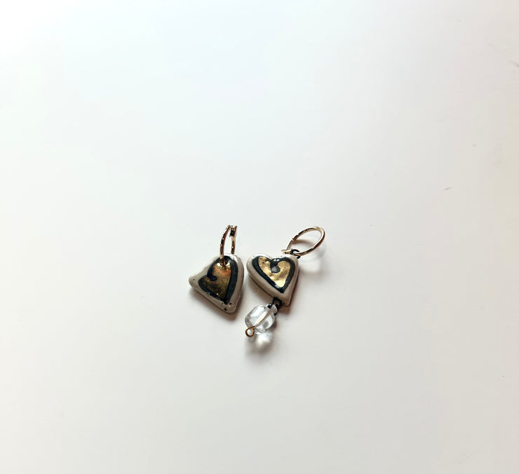 Mismatched Heart Earrings