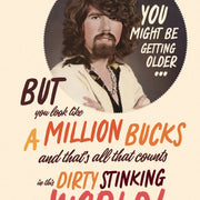 A MILLION BUCKS birthday card