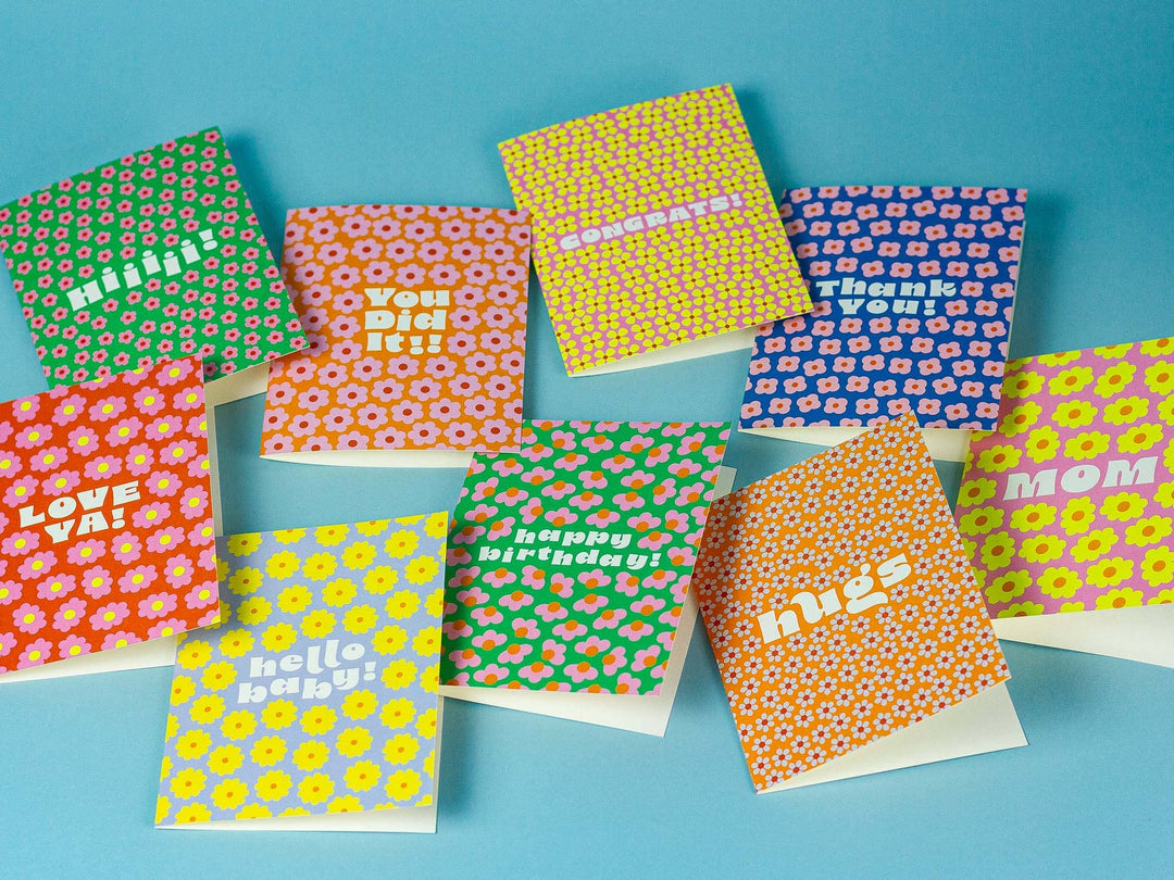 You Blooming Did It, Retro Flowers Congrats or Grad Card: Pink