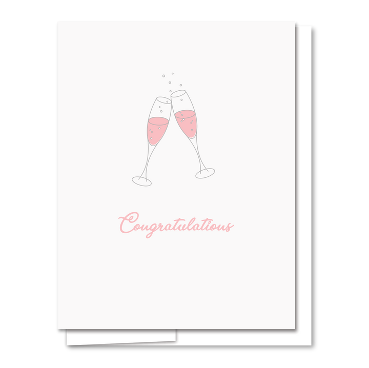 Champagne - Letterpress Congratulations Card