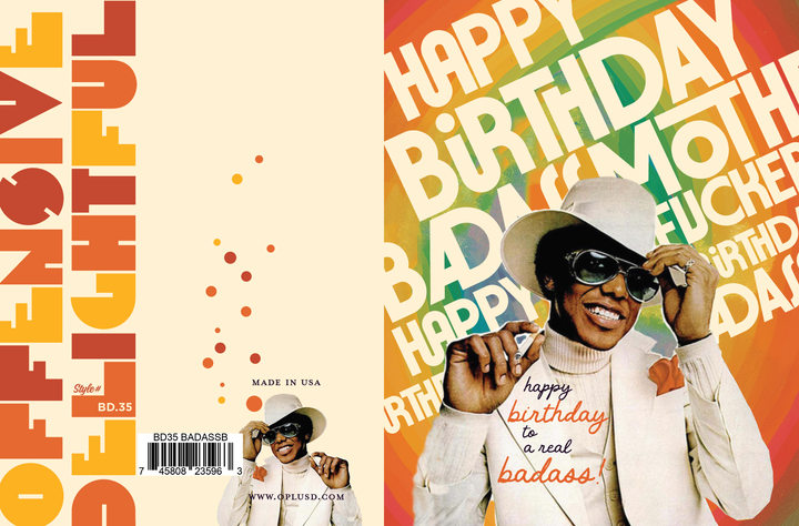 BADASS BIRTHDAY GUY birthday card