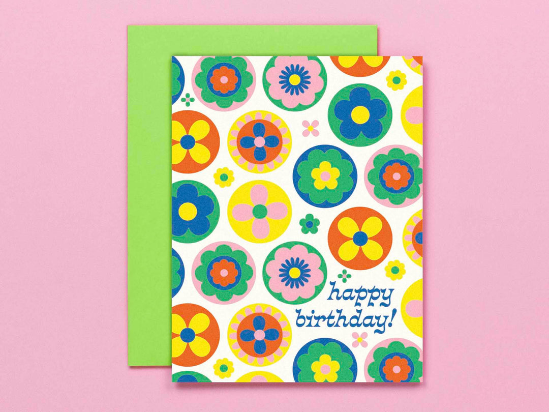 Folk Fleurs • Flower Pattern Birthday Card