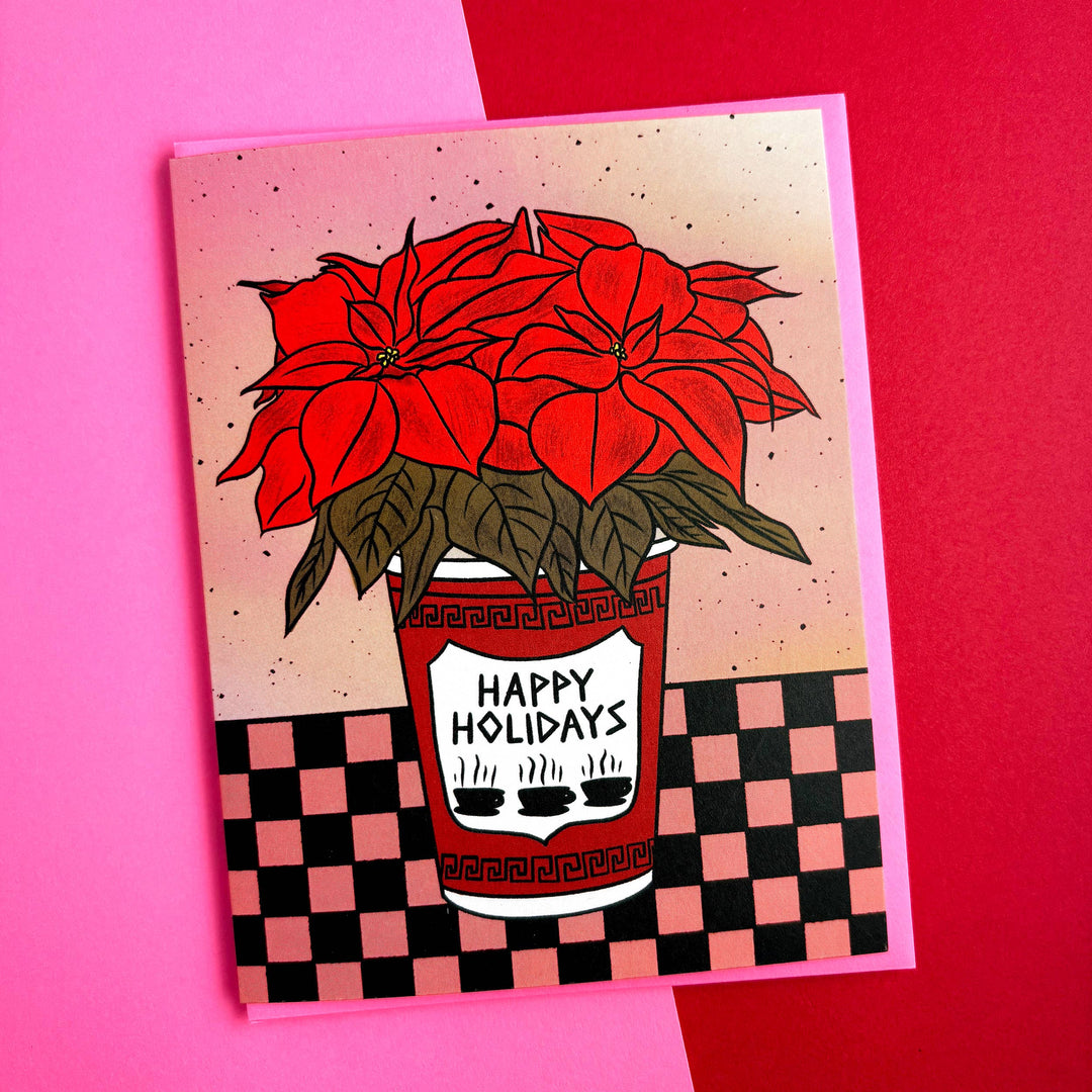 Bodega Flowers Holiday Card: Single card