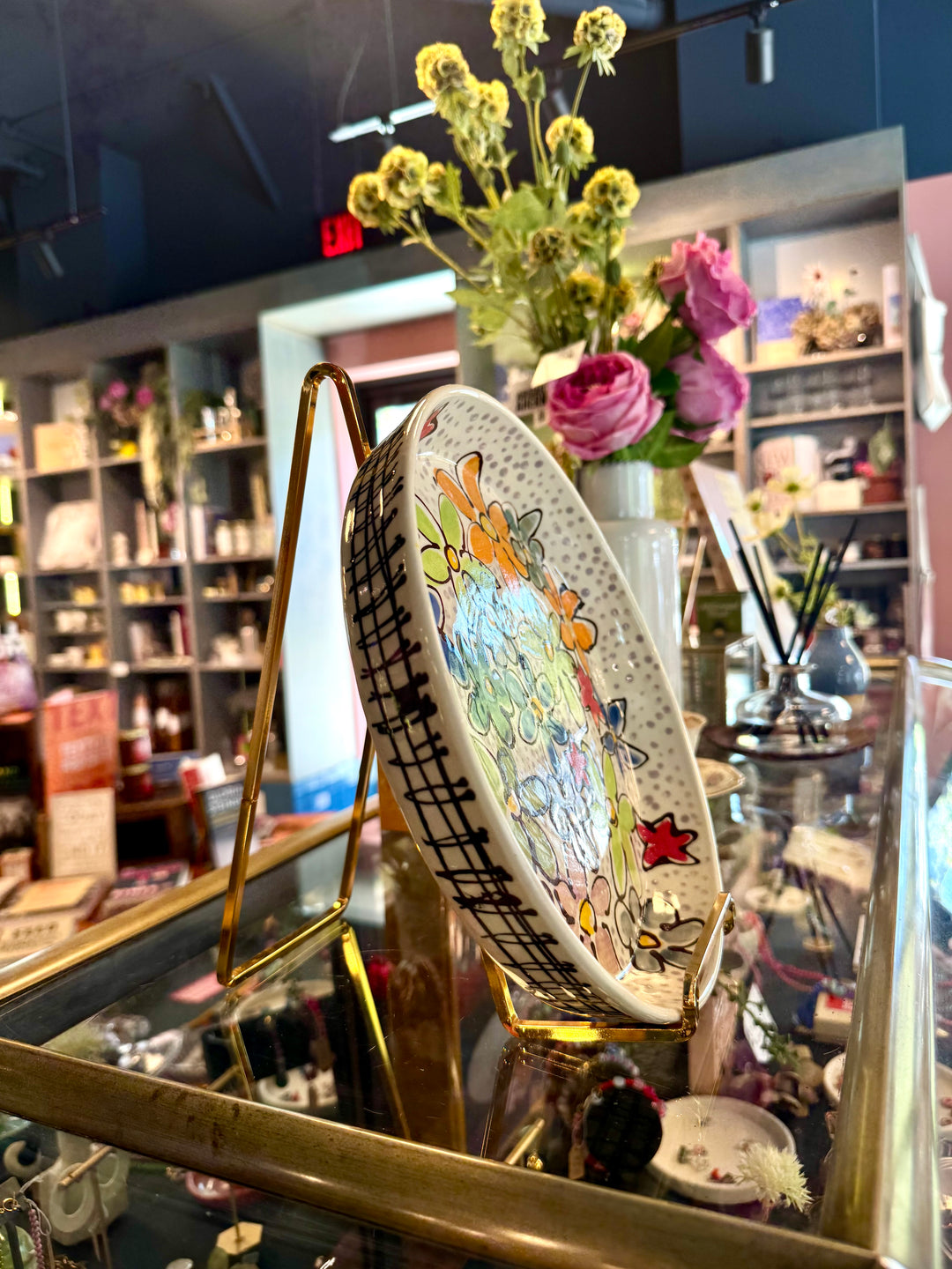 Star Floral Painted Plates