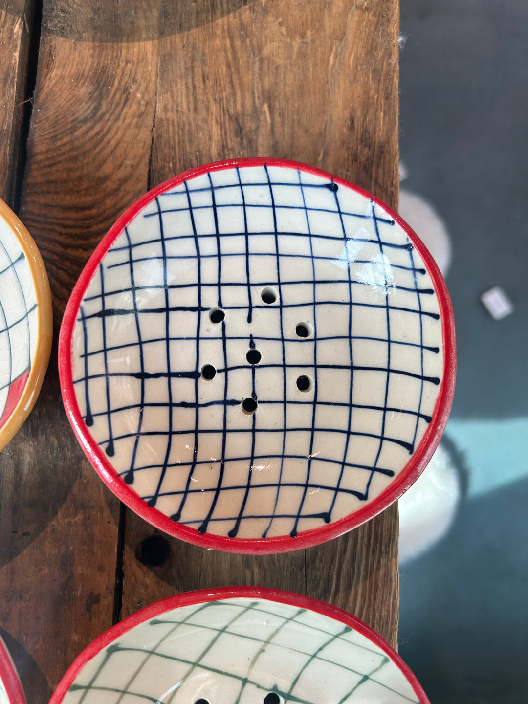 Checkered Trinket-Soap Dish