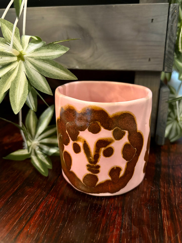 Many Faces Pink Mug