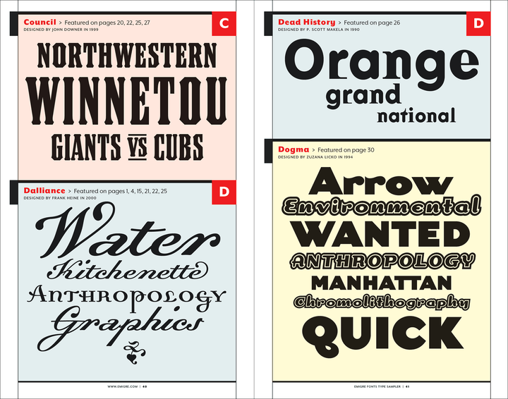 Emigre Fonts: Type Specimens 1986–2024