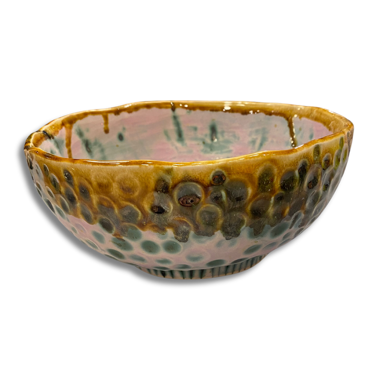 PINK & GREEN Textured Bowl No. 2