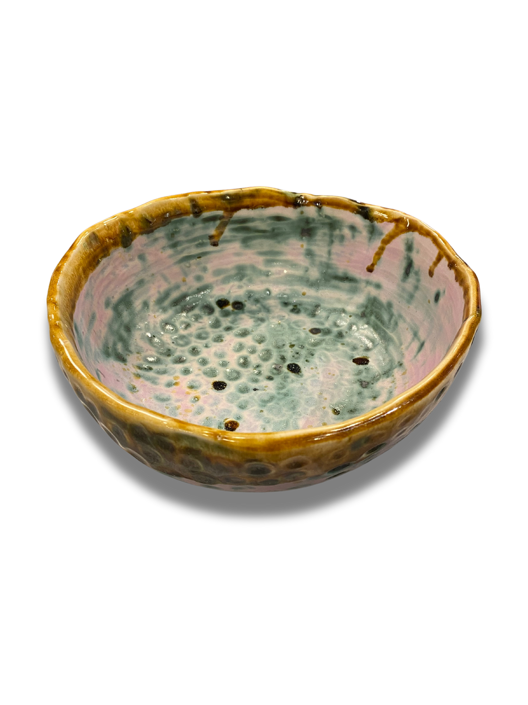 PINK & GREEN Textured Bowl No. 2
