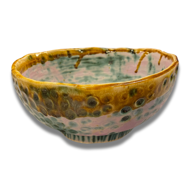PINK & GREEN Textured Bowl No. 2