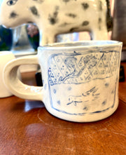 Blue Rabbit in Woods Mug
