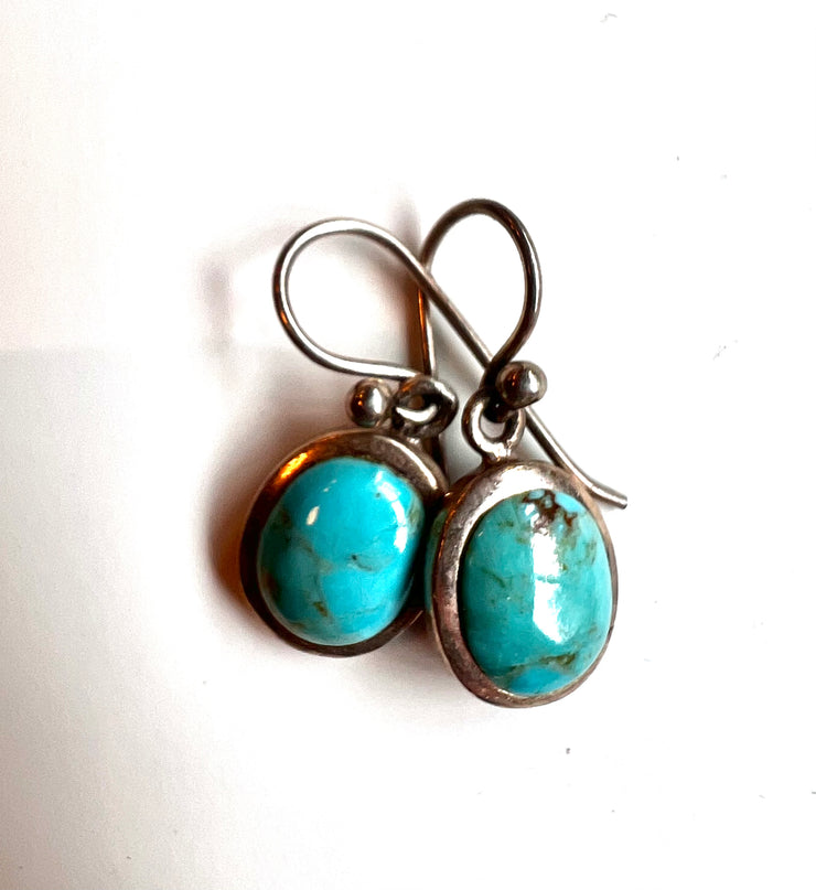 Sterling silver blue turquoise earrings