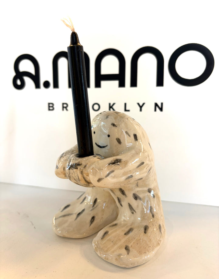 Ceramic Yeti Candle Holders