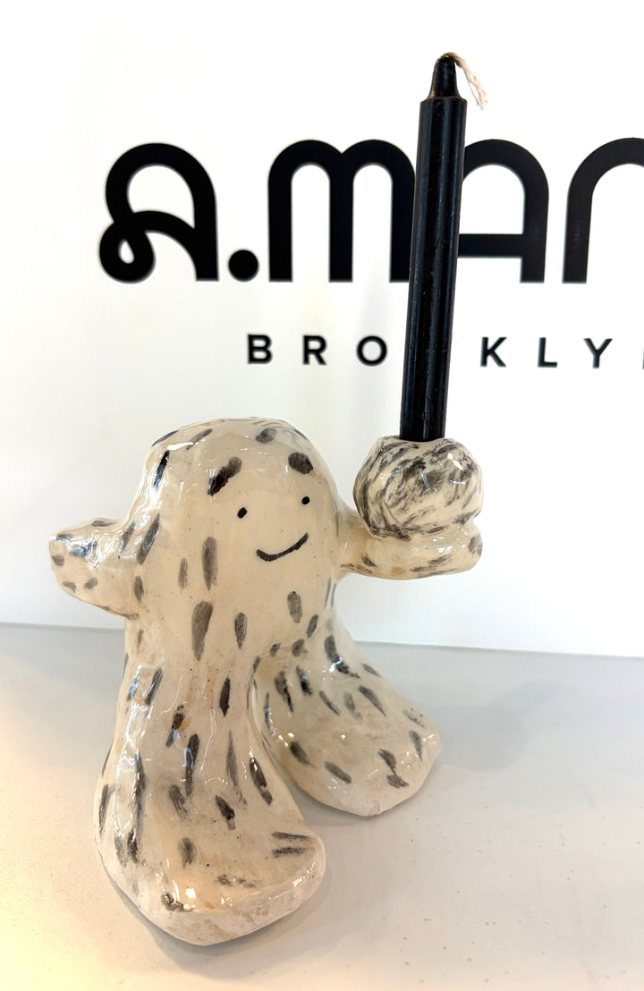 Ceramic Yeti Candle Holders