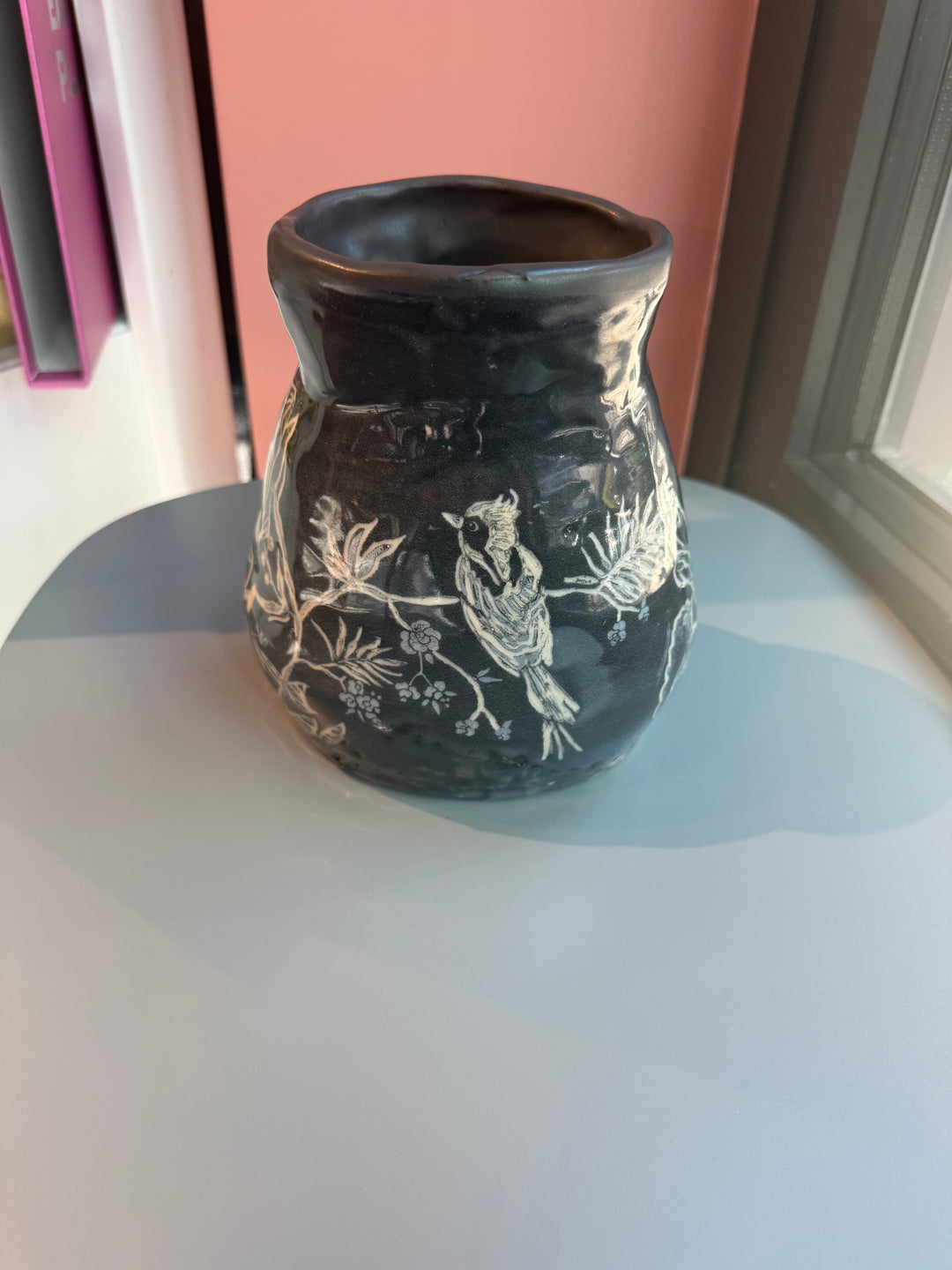 KT Wells Birds and Branches Vase