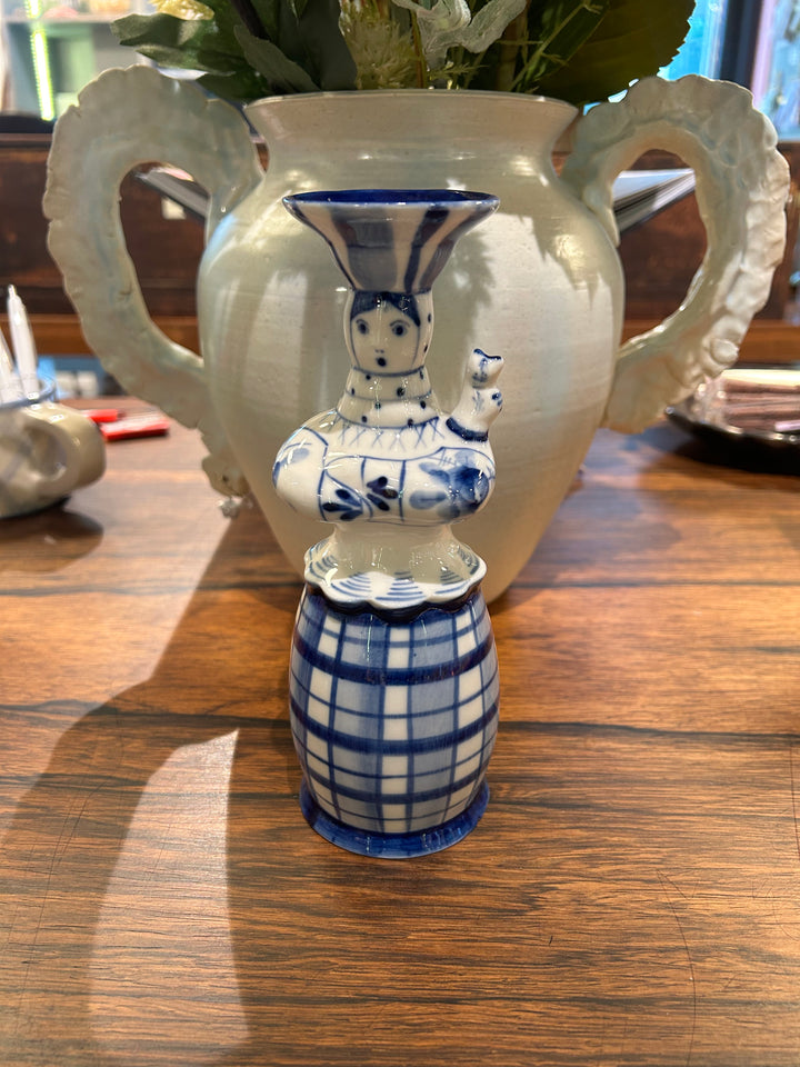 Gzhel Russian Porcelain Candle Holder