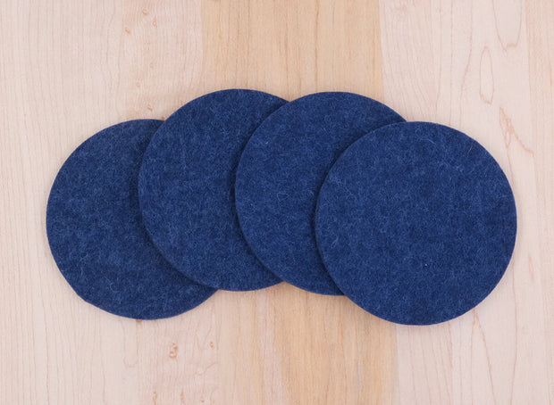 Woolsters - Navy Merino Wool Coasters (4 per set)