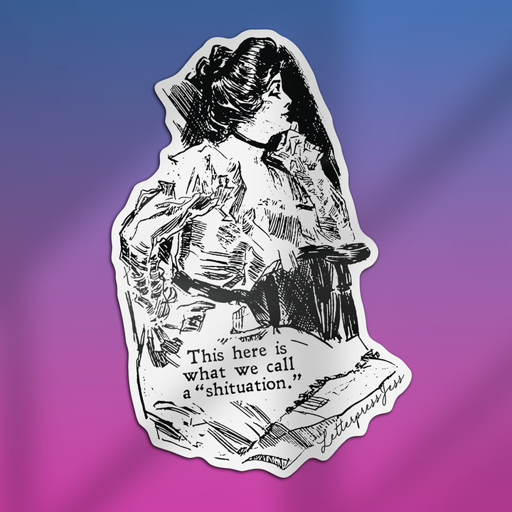Gibson Girl Shituation Sticker
