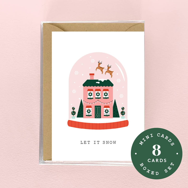 Let it Snow Globe Mini Boxed Set -  8 Cards