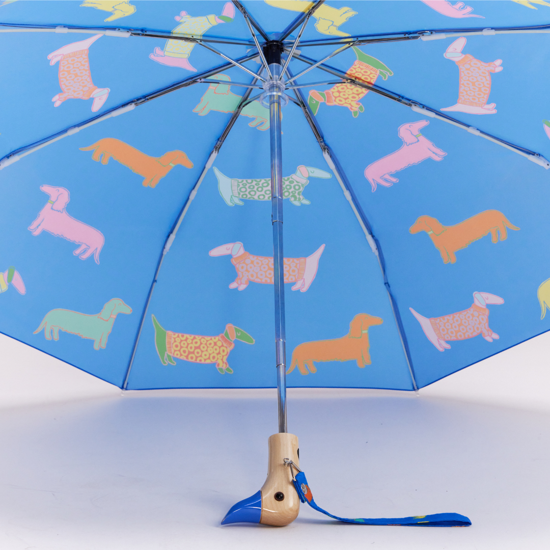 Dogs in Blue Dachshund Duckhead Umbrella