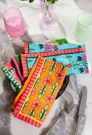 Spring Floral Napkins Mixed S/4
