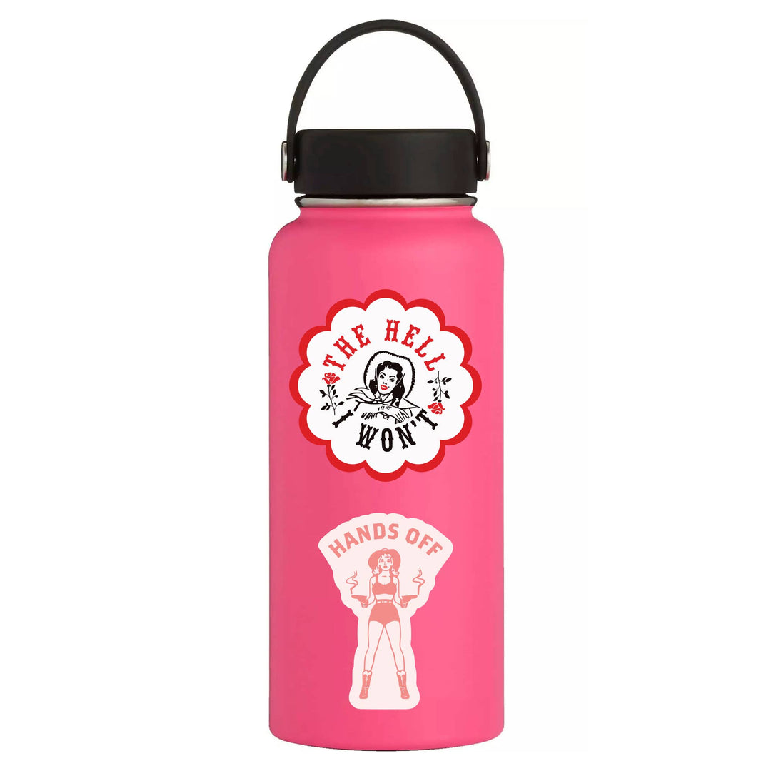 The Hell I Won't Cowgirl Vinyl Sticker