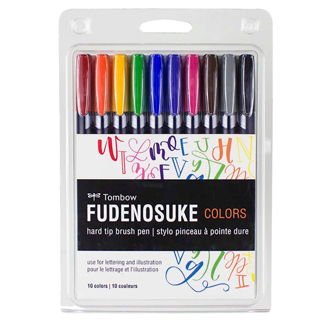 Fudenosuke Colors Calligraphy Brush Pens 10-Pack