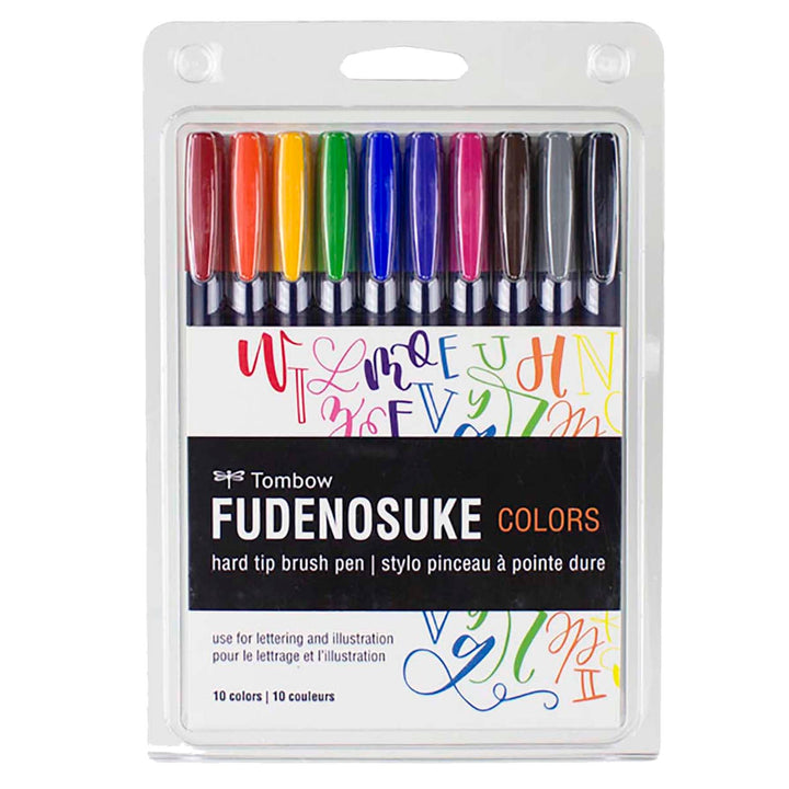 Fudenosuke Colors Calligraphy Brush Pens 10-Pack