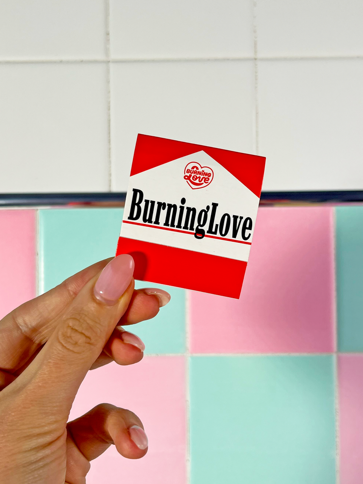 Cigarette Matchbook "Burning Love"