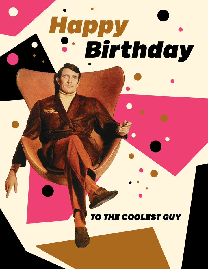 COOL MAN birthday card for men