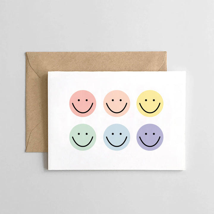 Happy Face Design - Mini Boxed Set of 6 Cards