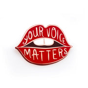 Your Voice Matters Rose Gold Enamel Pin