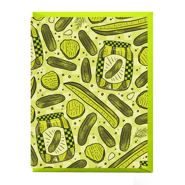 Pickle Pattern Greeting Card: Single card