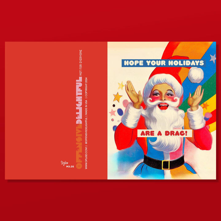 CHRISTMAS is A DRAG! Holiday card